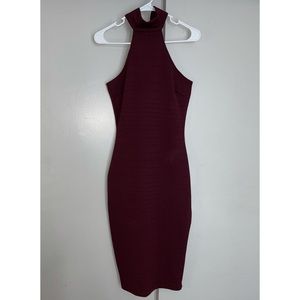 Elegant Burgundy Dress